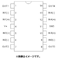 【LM324GD】QUAD Operational Amplifiers 14SOP