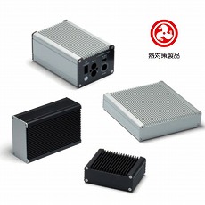 【EXH19-8-18BB】EXH型ヒートシンクアルミケース(ブラック)