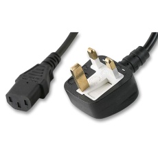 【352780】POWER CORD UK TO IEC 2M 10A BLACK
