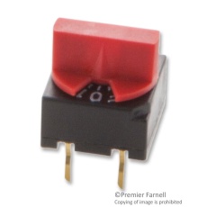 【ERG16-412/2】SWITCH HEX RED 16 POS THT