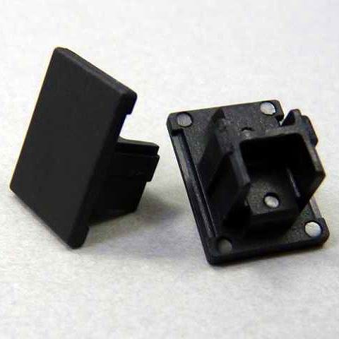 【RJ22CK-B0-6】コネクタ保護キャップ RJ22用(つまみなし)黒(6個入り)