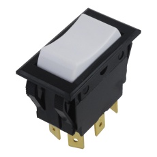 【TIGM5M-6S-WH-NBL】SWITCH ROCKER DPDT 15A 250V WHITE