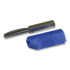 【553-0200】BANANA PLUG 16A SCREW BLUE