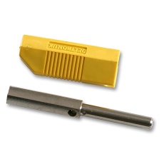 【553-0700】BANANA PLUG 16A SCREW YELLOW