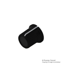 【CP-LB16-5-6D】KNOB 16MM BLACK CAP 6 SHAFT