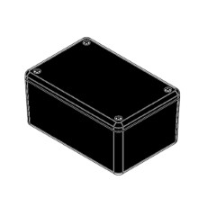 【TW7-5-11B】TW型プラスチックケース：W70 x D105 x 50(mm)/ブラック