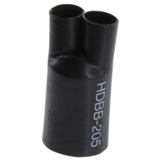 【HDBB-205-1-250.】HEAT SHRINK BOOT 1 TO 2 TRANS 20.32MM ID PO BLACK