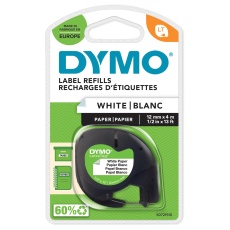 【S0721510】LABEL TAPE PAPER WHITE 12MMX4M