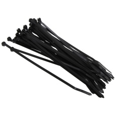 【TY525MX】CABLE TIES SELF-LOCK 186MM L NYLON BLACK 50LB PK100