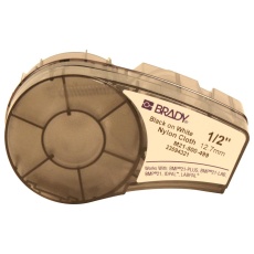 【M21-500-499】LABEL NYLON CLOTH WHT 12.7MM 4.87M