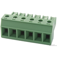 【PC 4/ 6-ST-7,62】TERMINAL BLOCK PLUGGABLE 6POS 10AWG