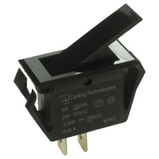 【TA22B-TLB-B】SWITCH ROCKER SPDT 20A 250V BLACK