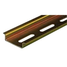 【210-115】DIN MOUNTING RAIL SLOTTED STEEL 35X7.5X1MM