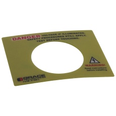 【R-3W-L】ADHESIVE-BACKED WARNING LABEL