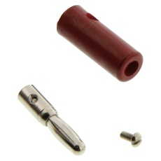 【204-102】BANANA PLUG 15A STUD RED