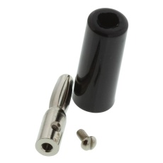 【204-103】BANANA PLUG 15A STUD BLACK