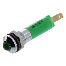 【WL-19040451】PANEL MOUNT INDICATOR LED 8MM GREEN 28V