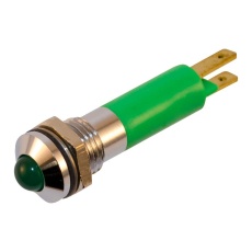 【WL-19080255】PANEL MOUNT INDICATOR LED 8MM GREEN 12V