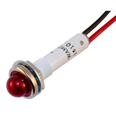 【WL-6091M1-12V】PANEL MOUNT INDICATOR LED 9.65MM RED 14V