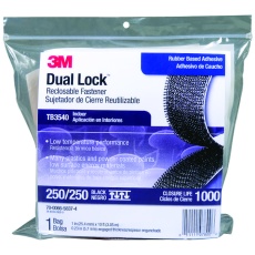 【TB3540】DUAL LOCK RECLOSABLE FASTENER BLACK 25.4MM