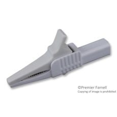 【BU-65-9.】ALLIGATOR CLIP 19MM WHITE 30A 4MM PLUG