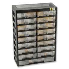 【VARIOPLUS BASIC 44, SW/GB】CABINET 29 DRAWERS 15 DIVIDERS