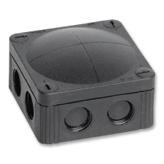 【COMBI 308/5/S】JUNCTION BOX PP BLACK 85X85X51MMIP66