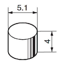 【AT-475-W】AB/BB/FB/M2B用φ5.1ボタン 白