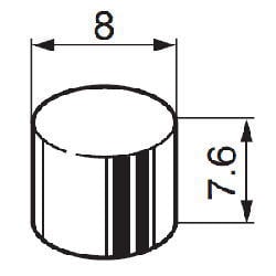 【AT-443-W】DB/MB/EB/M2B用φ8ボタン 白