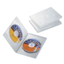 【CCD-DVD04CR】DVDトールケース(2枚収納)[3個入り]クリアー