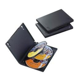【CCD-DVD08BK】DVDトールケース(4枚収納)[3個入り]ブラック