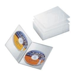 【CCD-DVDS06CR】スリムDVDトールケース(2枚収納)[10個入り]クリアー