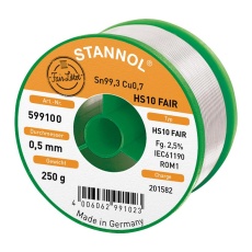 【HS10 FAIR, 0.5MM, 250G】SOLDER WIRE 99.3/0.7 SN/CU 250G