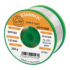 【HS10 FAIR, 1.0MM, 250G】SOLDER WIRE 99.3/0.7 SN/CU 250G