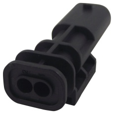 【1-1703498-1】PLUG HOUSING 2POS PBT GF BLACK