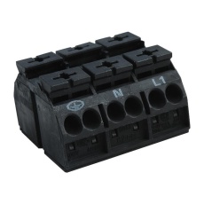 【862-1503】TERMINAL BLOCK BARRIER 3POS 12AWG