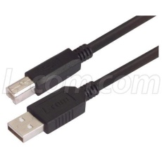 【CAUBLKAB-5M】USB CABLE 2.0 A PLUG-B PLUG 5M BLACK