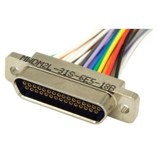 【MWDM2L-31S-6E5-18.0B】CABLE 31POS MICRO D RCPT-FREE END 18inch