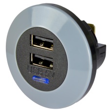 【PVPRO-DFF】USB CHARGER RCPT 2PORT 5VDC BLACK