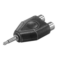 【27-1415】3.5mm to two RCA F Type Y Adapter - Stereo