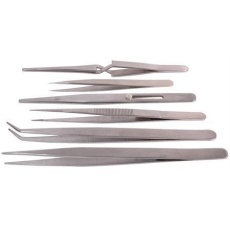 【JS-181T】Six Piece Stainless Steel Tweezer Set