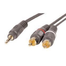 【24-12038】CABLE 3.5MM STEREO-2 RCA PLUG 12FT