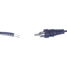 【28-580】RCA STEREO AUDIO CABLE PLUG-TO-STRIPPED END 2.44M BLACK