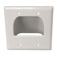 【45-0002-WH】WALL PLATE RECESSED 2 GANG WHITE