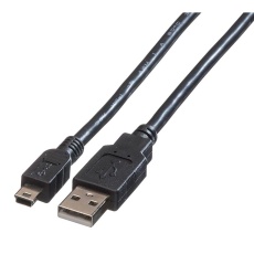 【11.02.8708】USB CABLE 2.0 A-MINI B PLUG 0.8M BLUE