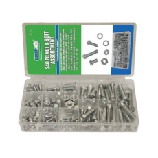 【43163】240PC Nut and Bolt Assortment SAE