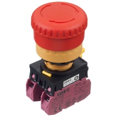 【YW1B-V4E02R】E-STOP PB SW DPST-NC 10A 120V SCREW