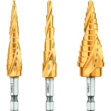 【DWA1790IR】Three Piece IMPACT READYｮ Step Drill Bit Set - 1/8inchｯ7/8inch - 19 Steps