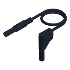 【934184100】TEST LEAD 4MM BANANA PLUG-R/A PLUG BLK