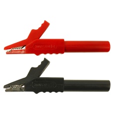 【FCR7960RB】MINI CROCODILE CLIP SET BLACK/RED